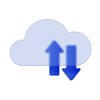 icon representing cloud data